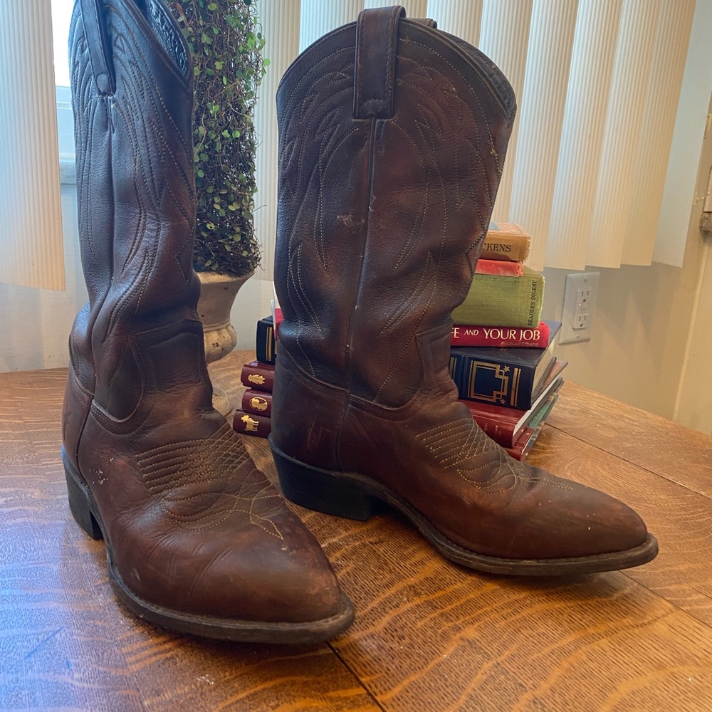 Frye Women's Brown Leather Heeled Boots